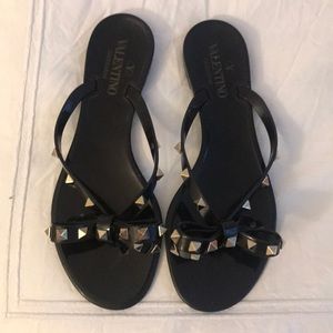 Valentino Garavani Rockstud PVC Thong Sandal